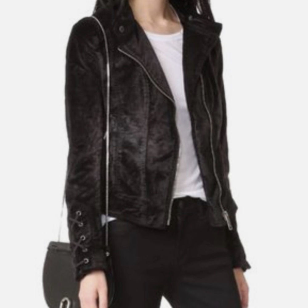 Free People Black Velvet Jacket